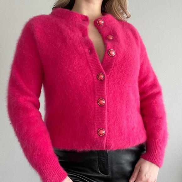 Jackets & Coats Vintage 198s Hot Pink Mohair Stylecardigan Poshmark